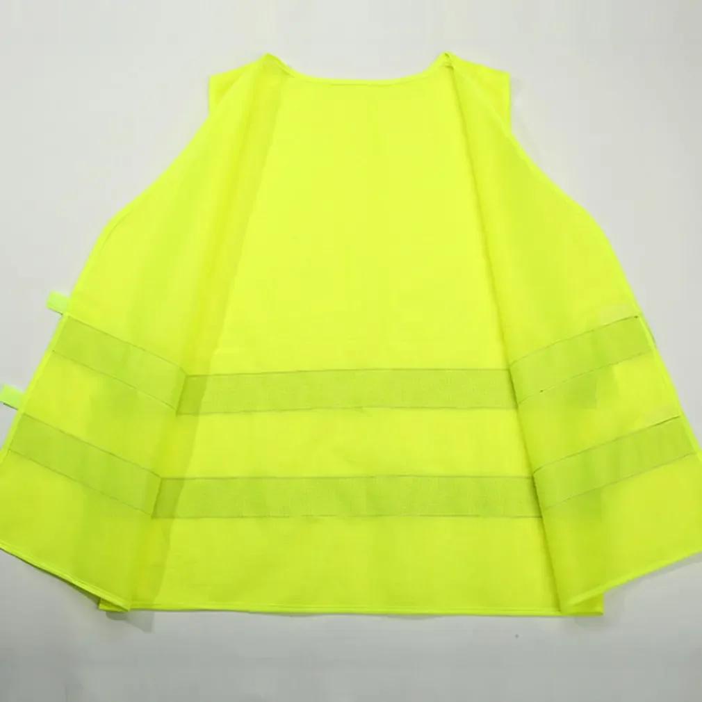Car Reflective Safety Vest High Visibility Yellow for Traffic Running Cycling Outdoor Sports