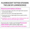's New Fluorescent Butterfly Tattoo Sticker Music Festival KTV Concert Party Disposable Waterproof