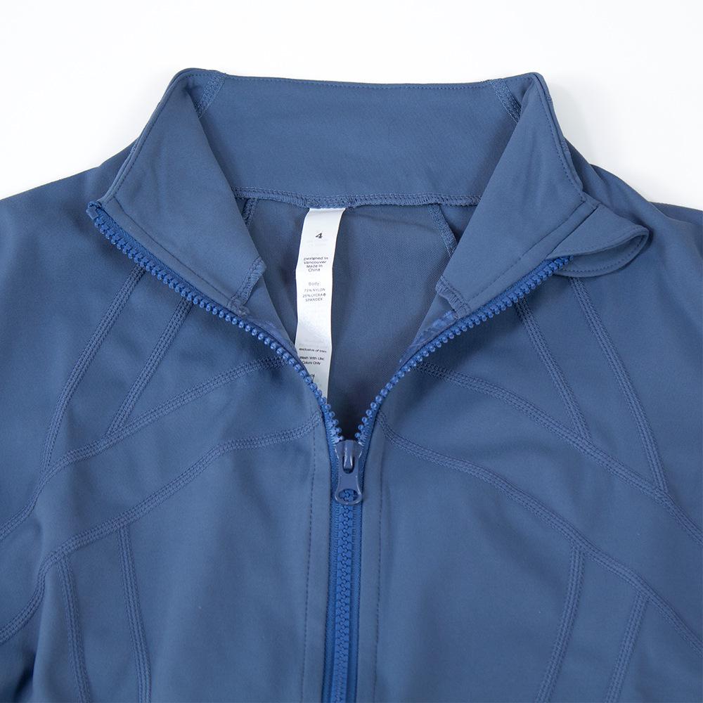 Dámská jednobarevná jógová bunda na zip - Ležérní fitness svršek