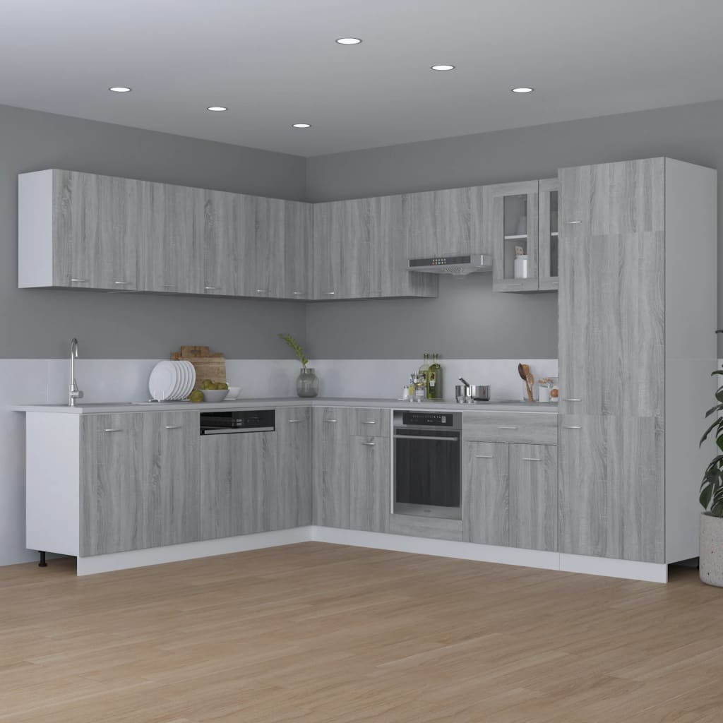 Armadietto a muro Lyon Sonoma Grigio 80 x 31 x 60 cm Truciolato
