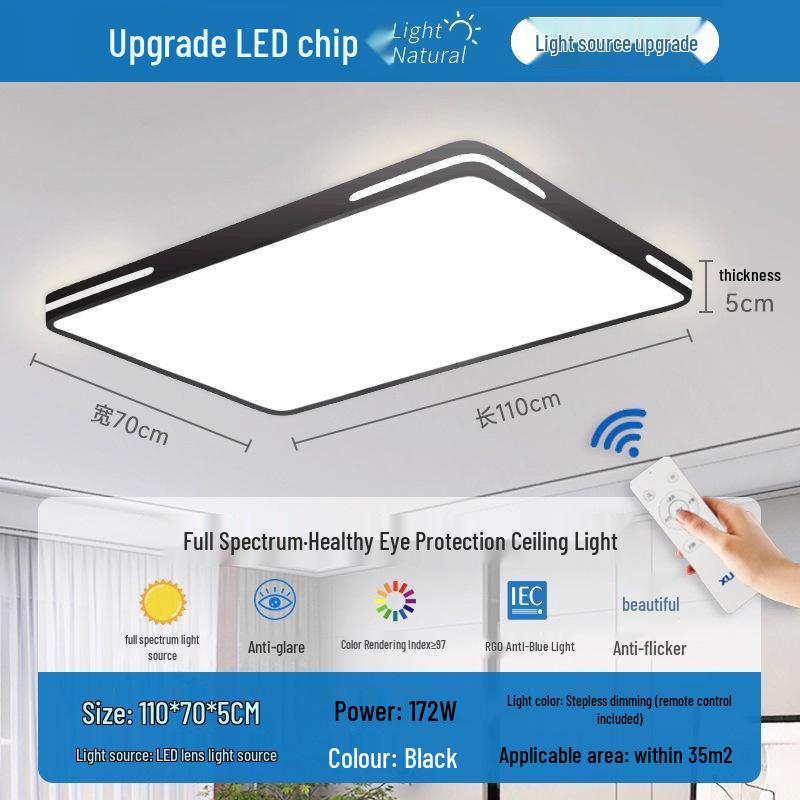 Modern 2025 LED Ceiling Light - Super Bright, Eye-Friendly for Bedroom, Study & Dining Areas