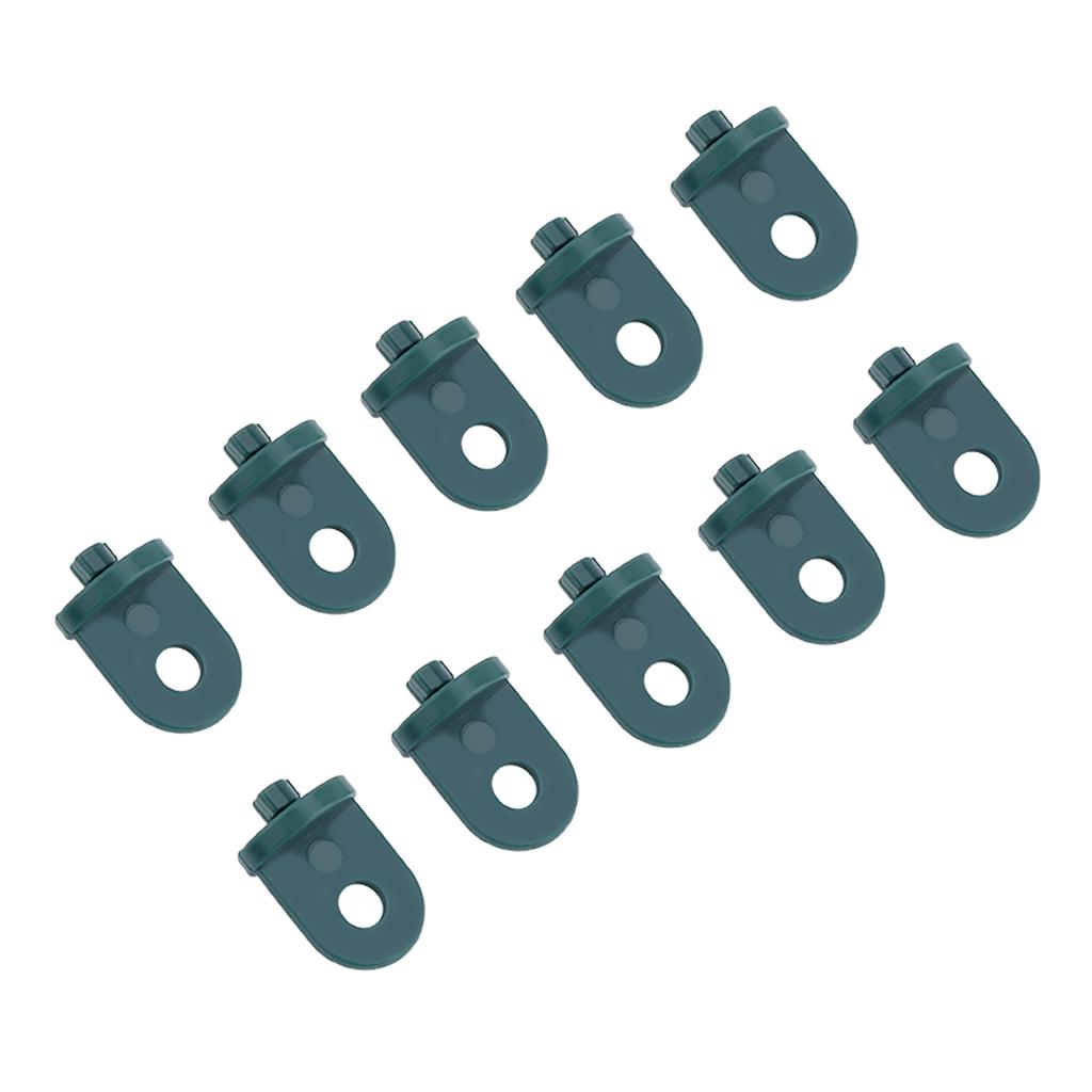 10 PCS Plastic Greenhouse Hook Plant Flow     (Black)