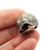 Vintage Brass Tortoise Shell Bell Pendants for Keychain Jewelry Lucky Feng Shui DIY Hanging Lanyard Accessories Turtle Keyrings
