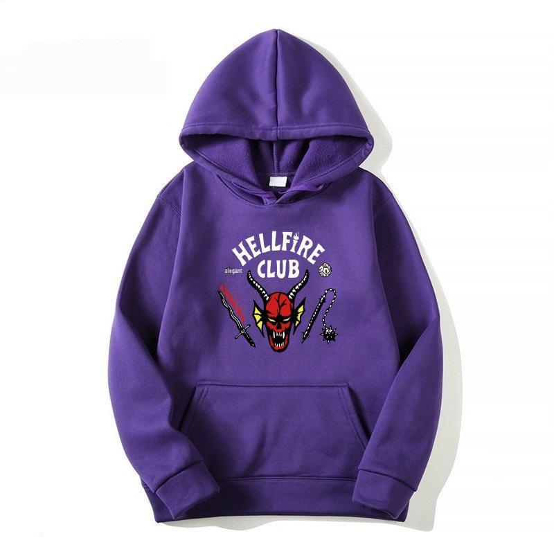 2025 Kids' Stranger Things Hellfire Club Fleece Hoodie for Autumn/Winter