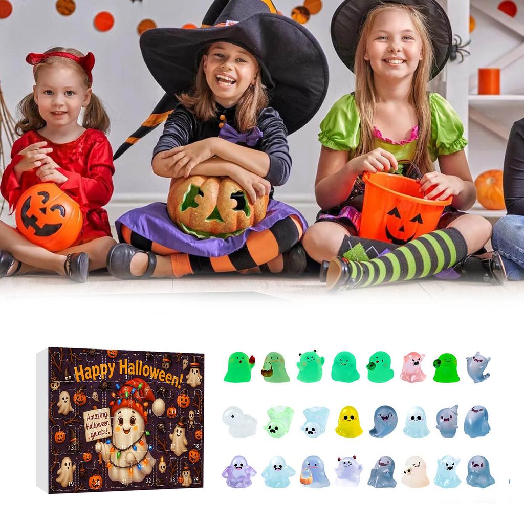Advent 24-Day Countdown CalendarHalloween Countdown 24-Day Resin Ornament Series Calendar