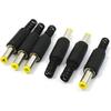 uxcell 5.5x2.5mm DC Male Connector Jack Solder Adapter DIY DC Barrel Connectors Replacement 6pcs
