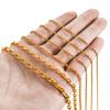 1.6/2.4/3/4/5mm Mens and Women Cut O Chain Gold Color Plated Stainless Steel Oval Rolo Necklace Choker Metal Jewelry Accessories