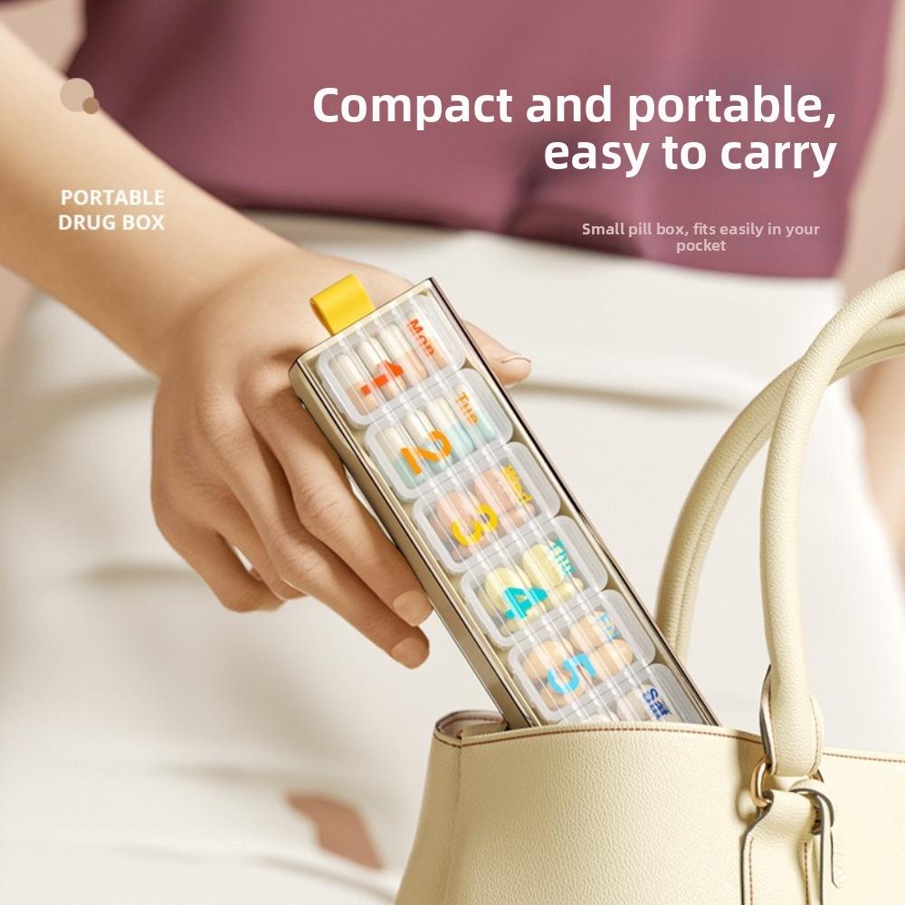 Clear Lid Vitamins Case Large Capacity Tablets Container New Pill Dispenser  Travel Use