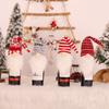 Bottle Charming Wine Cap Knitted Wine Bottle Cover With Faceless Santa Claus Grey And White Wine Design Cap