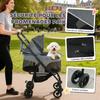 Dog Stroller, 3-in-1, Detachable, Foldable, Removable Bassinet, Suspension, Grey