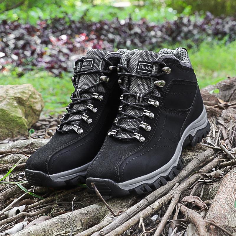 Outdoor Hiking Shoes Waterproof High-top Climbing Boots Non-slip Wear-resistant Trekking Shoes for Men 2024 Winter