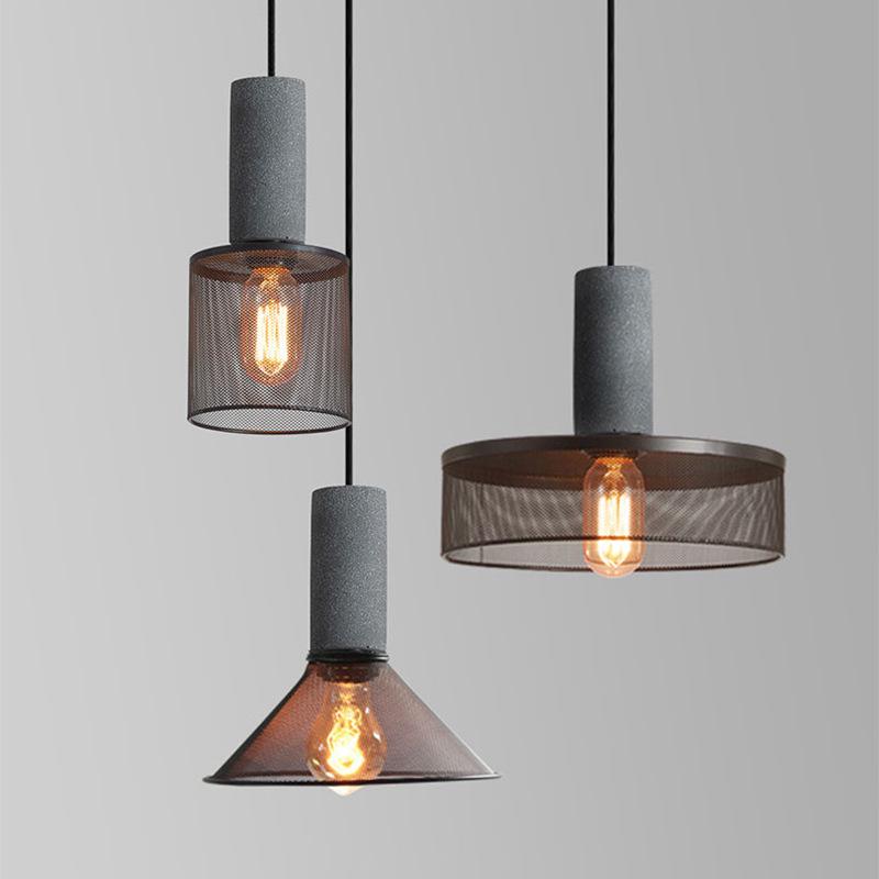 Retro Industrial Cement Pendant Light - American Country Style for Cafes, Bars, and Restaurants