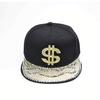 Hip Hop Snapback Cap With Rhinestone Dollar Sign Embellishment Unisex Streetwear Hat