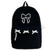 Cute Bowknot Aesthetic Backpack Lightweight Casual Travel Daypack Student Rucksack for Girls Women High School College Work