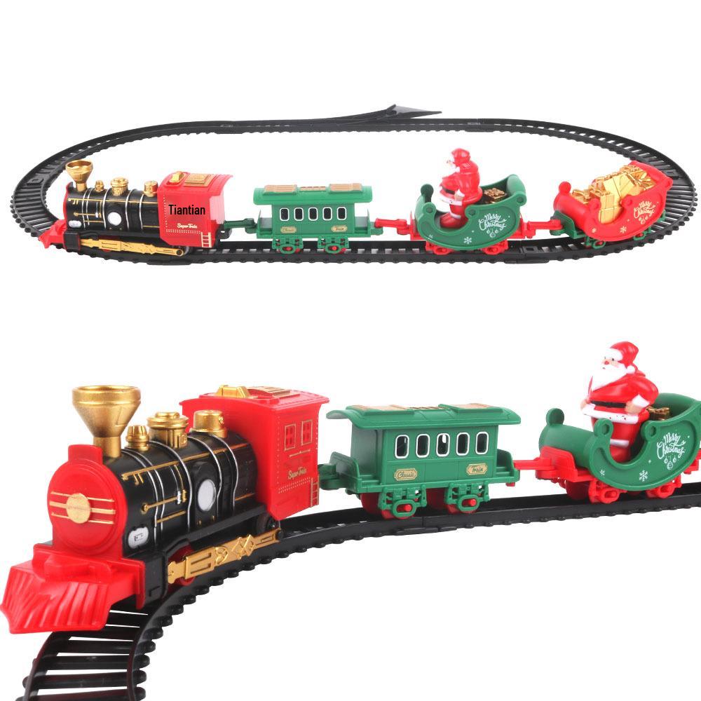 Mini Electric Christmas Train Toy for Kids - Simulation Track Car