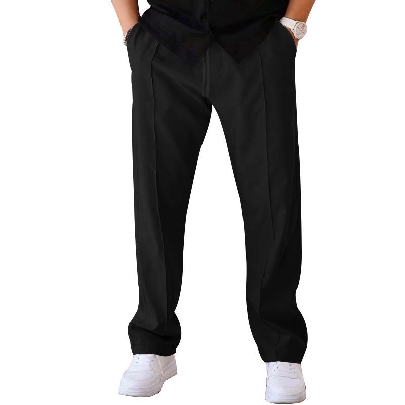 2025 Men's Loose Straight-Leg Sports Casual Pants - Spring/Summer American Oversize Style