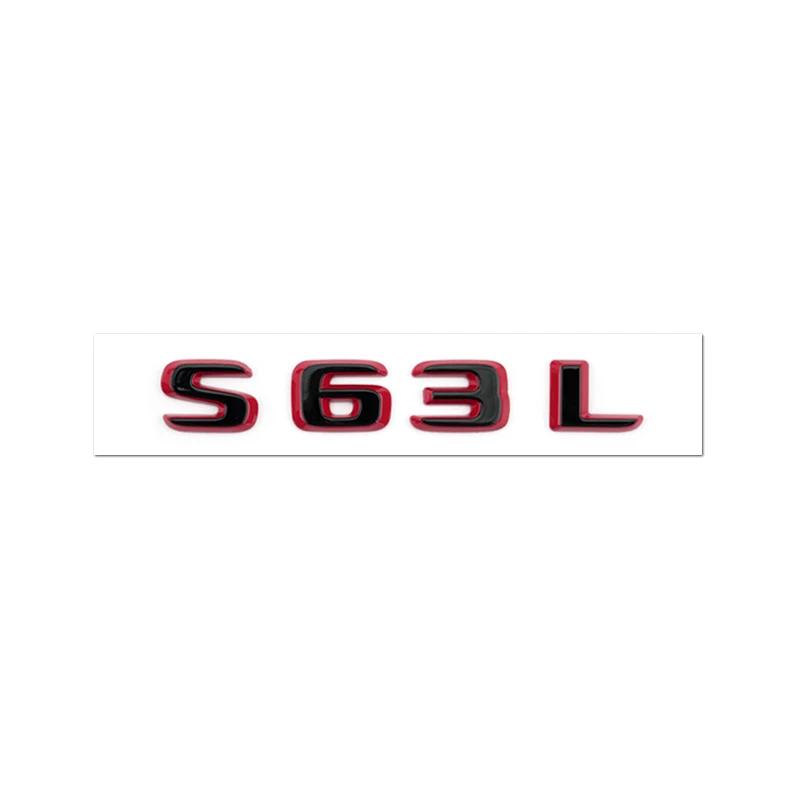Suitable for Mercedes Benz rear letter sticker C63S GT63S S63LGLE53 SL63S modification W205 W206 C190 X290 W167 black red versi WD1