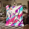 Coperta Morbida e Calda in Flanella con Stampa di Cristiano Ronaldo, Coperta da Divano/Letto per Casa, Ufficio, Camera da Letto