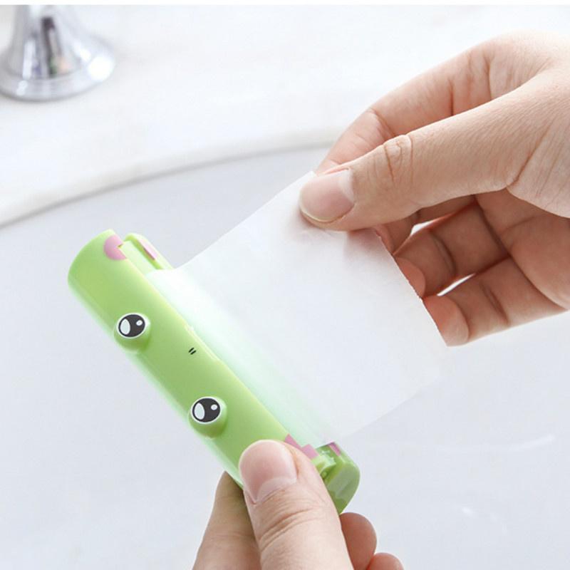 Милая лягушка, мытье бумажным мылом, удобное, антибактериальное, антивирусное, хлопья, портативное для путешествий зелёный