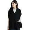 Women's 100% Wool Knit Cardigan Vest - Autumn/Winter 2025 Shawl