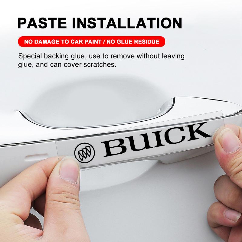 4Pcs Car Door Handle Stickers Tire Rear View Mirror Decals For Buick Verano Velite Lesabre Riviera Avenir GL6 GL8 Envision Excelle