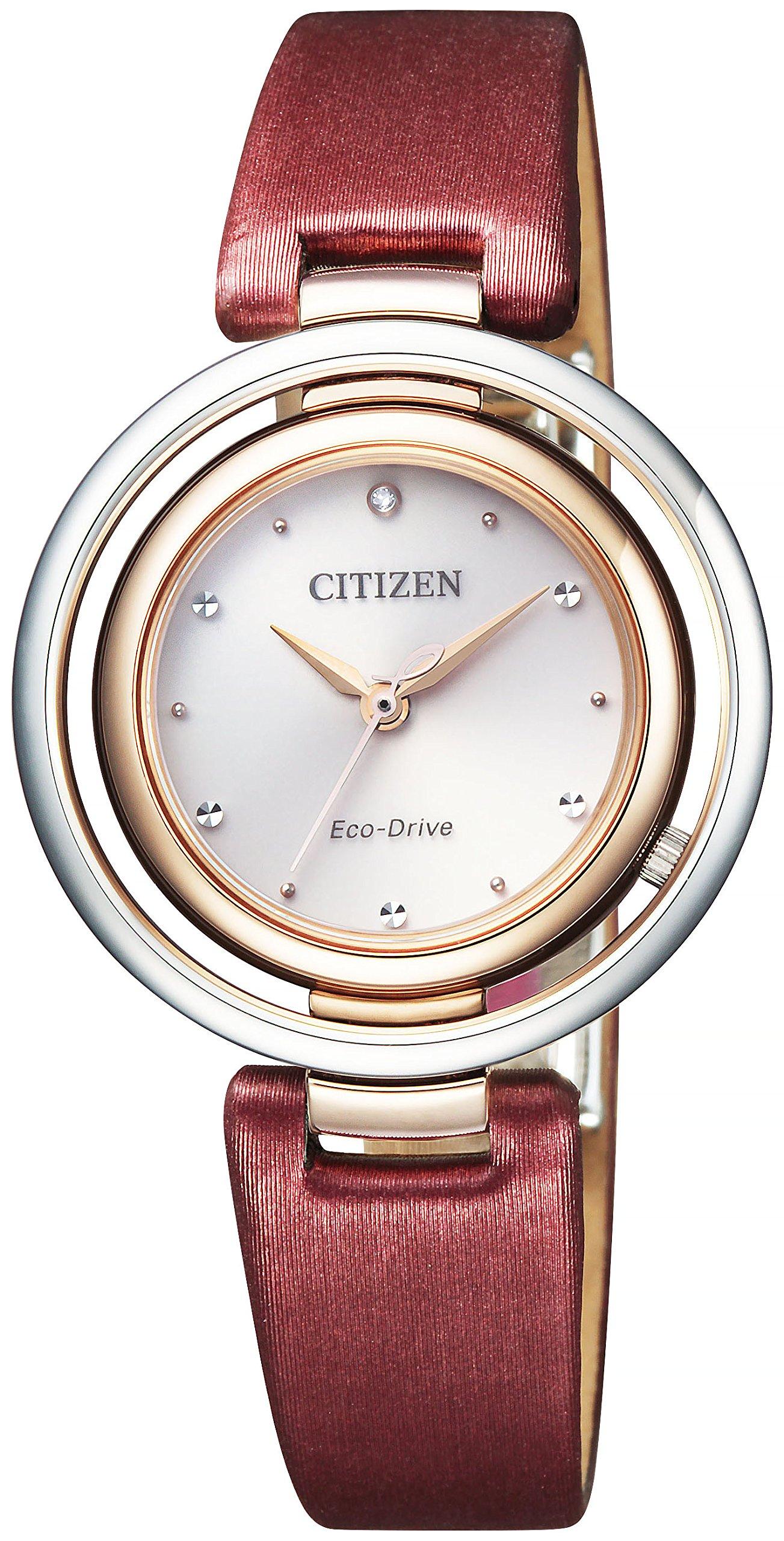 

CITIZEN L Arcley Series Design Watch [Citizen] Eco-Drive Kanon-inspired EM0669-21X Women s коричневий
