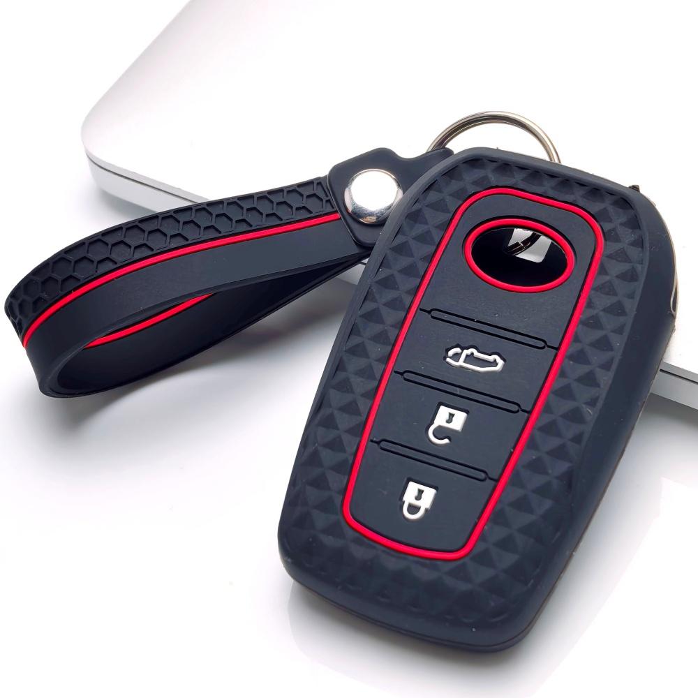 Key Cover for Toyota Corolla Camry Rav4 Prius Cross Venza with Keychain Anti-Scratch Guard Shockproof Protection Soft Grip Texture
