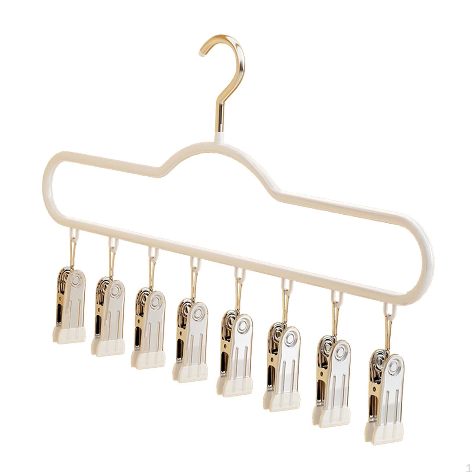 

Balcony Underwear Hanger Sock Drying Rack with 8 Clips Space Saving Multipurpose Laundry Dryer