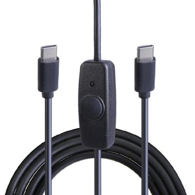 1m Long USB C Power Supply Cable Feature Switching Button Support Data for Portable Devices Phones LED Light