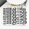 1card/bag Fashion Rubber Paint Geometric Hairpin Hair Claw For Women Ladies Girls Makeup Hair Barrettes Hair Accessories Crab Bath Clip Headwear