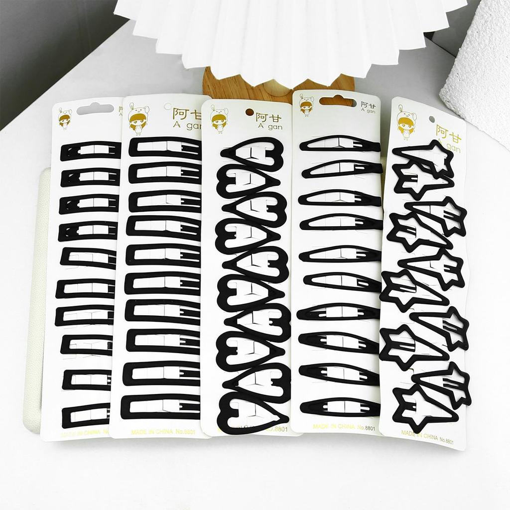 1card/bag Fashion Rubber Paint Geometric Hairpin Hair Claw For Women Ladies Girls Makeup Hair Barrettes Hair Accessories Crab Bath Clip Headwear