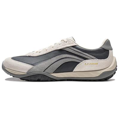 Li Ning Xingliu Cushioning Abrasion Resistant Balance Lightweight Low Top Casual Shoes Unisex Greige AGCW002-2