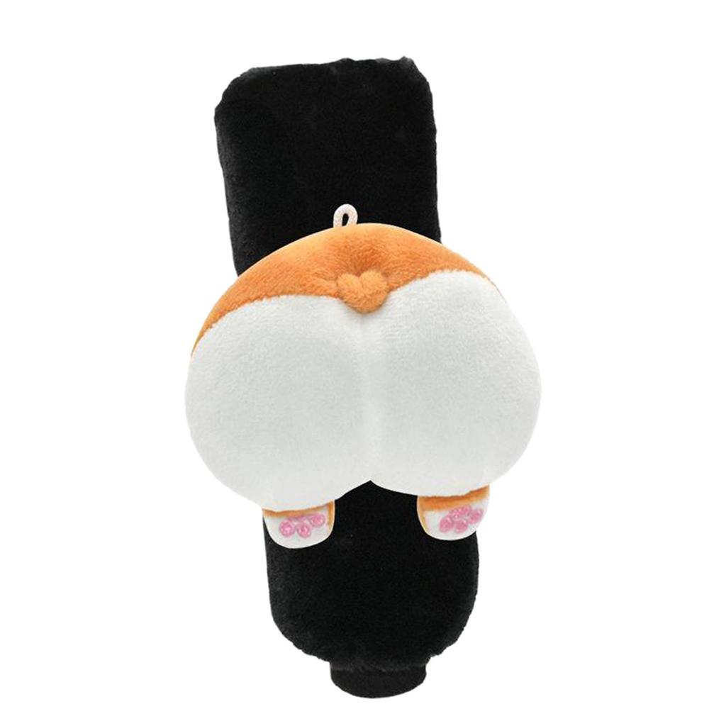 Car Knob Cover Cute Decorative Plush Corgi Arse Cartoon Handle Handbrake