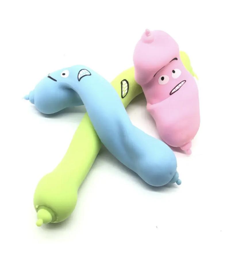 Sausage Memory Sand Novelty Fun Squeezing Toy Soft Rubber Squeezing Fingertip Creative Soft Plastic Stress Relieving Tool