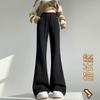 Grey micro-flared pants women's spring new high-waisted and thin casual sweatpants drape straight wide-leg sweatpants