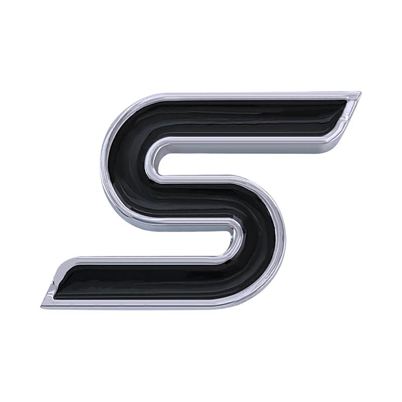 3d Metal S Logo WHKIE6 Letters Car Front Grill Emblem Trunk Badge Decal S Sticker Accessories