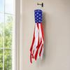 4th of July Outdoor Decoration, American Flag Porch Sign, Red White Blue Hanging Banner, USA Pleated Fan Flag, Patriotic Windsock for Independence Day