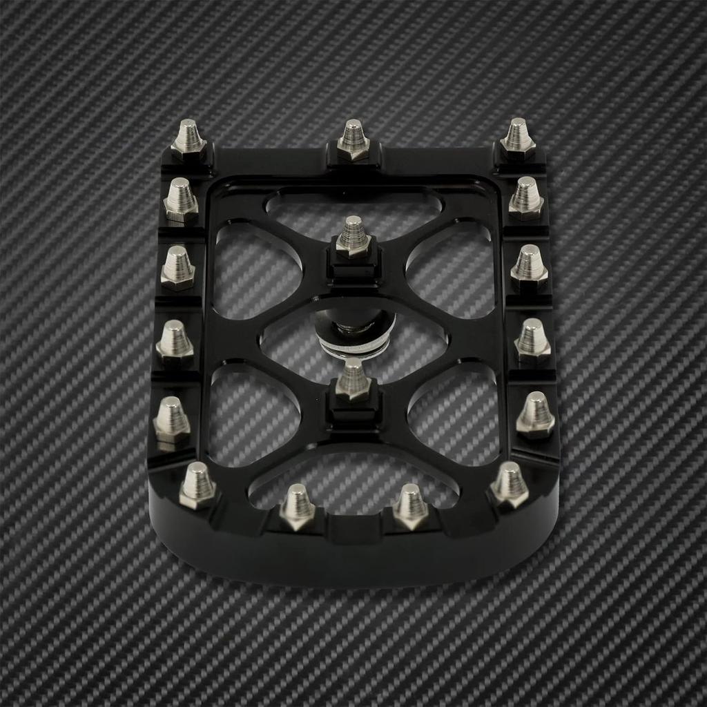 MX Style Brake Pedal Pad Foot Peg Step Plate Fit for Harley Softail FL 1986-2017 Dyna FLD 2012-2016 Touring Trike 1980-2025 Black