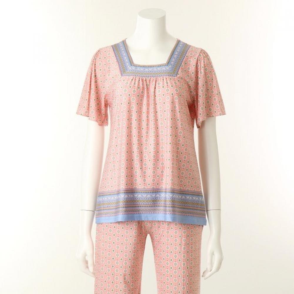 

VenuS PolyeSter Ethnic Border Print Women S Top Homewear Vev3927f 100