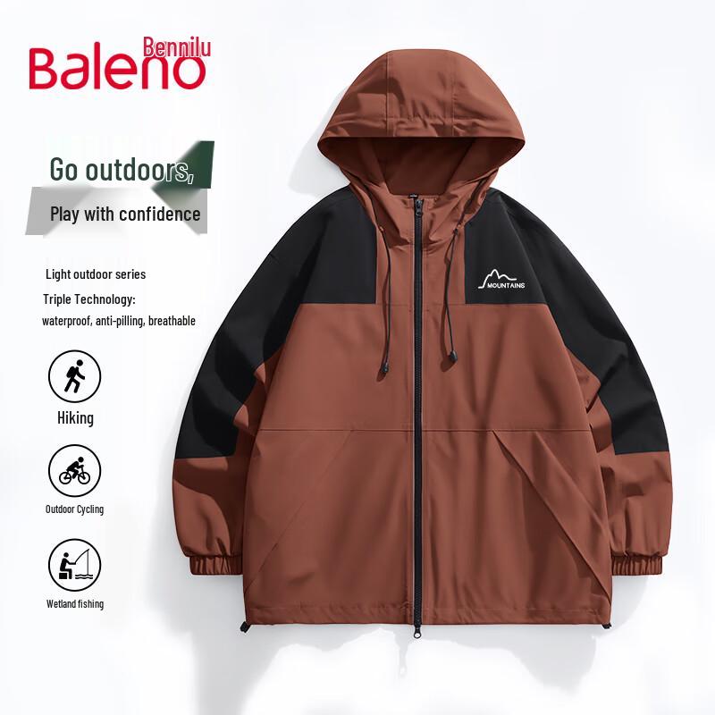

Baleno Men s Hooded Waterproof Windproof Outdoor Jacket 4XL