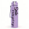 1PC Smile Vertical Quote Line Art 750ml Color Plastic Sports Water Bottle Leakproof Flip Straw Lid Suitable for Sports Office Home Use