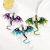 Elegant Alloy Cartoon Flying Dragon Brooch Pin