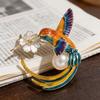 Painted Hummingbird Brooch Bird Corsage Suit Clothing Accessories Decoration Hundred College Entrance Examination Season