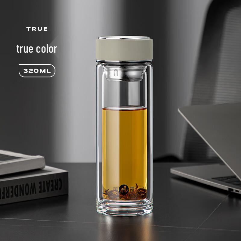 Mingxia Double-Layer Insulated Tea Infuser Glass Cup