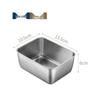 Stainless Steel Square Tray with Lid and Fresh-Keeping Magnetic Box, Towel Display, Rectangular Basin
