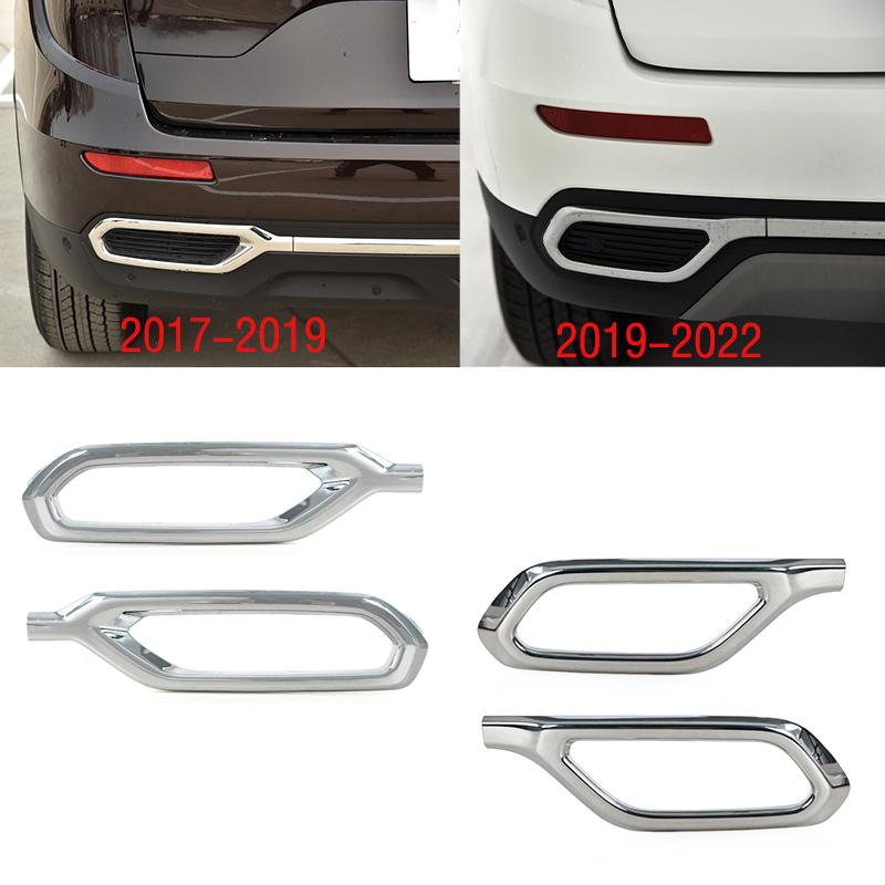 Für Renault Koleos 2 II 2017 2018 Auto Stoßstange Hinten Heck Chrom Dekorleiste Abdeckung Rahmen