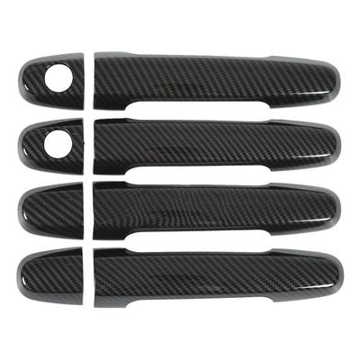 Carbon Fiber Style Exterior Door Handle Protector Cover Decorative Frame Replacement for Camry
