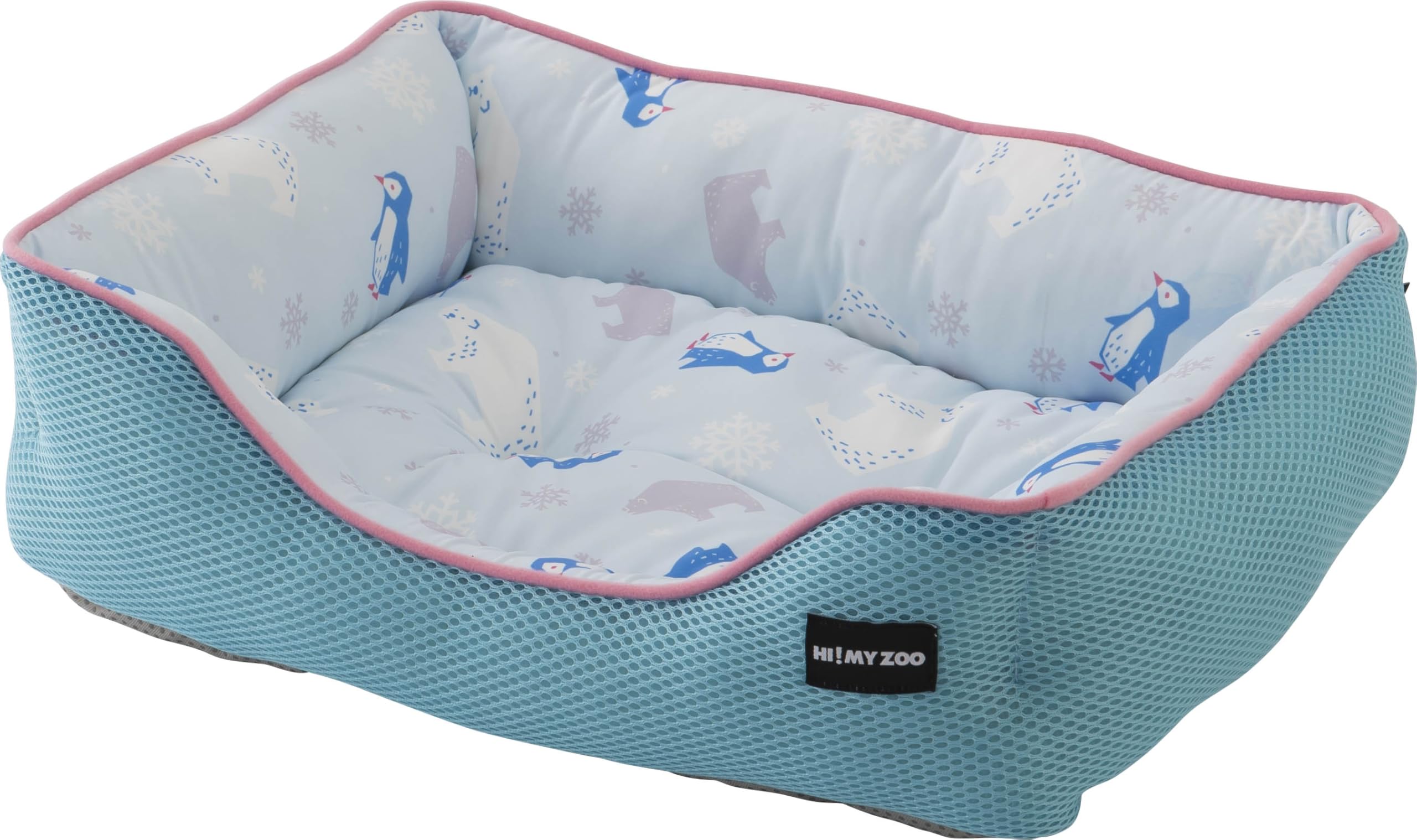 

HI! MY ZOO COOL INTERIOR Square Bed M, Deodorizing, Antibacterial, and Odor-Resistant, Cool to the Touch, Q-MAX Value 0.46, Product Number 168-6385A1