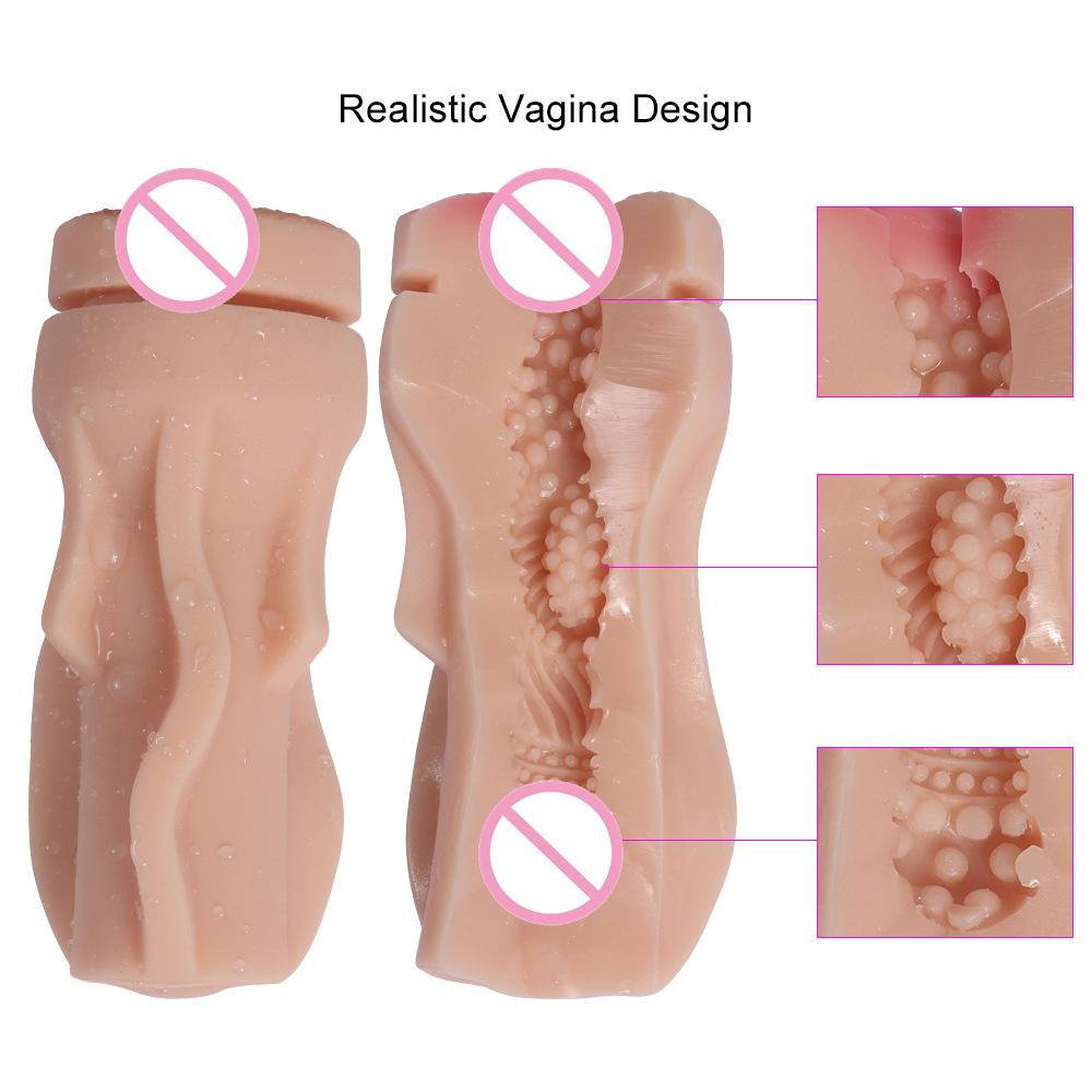 Men's Strong Suction Masturbator Cup with Textured Canal & Full Particle Simulation Channel for Enhanced Pleasure Experience