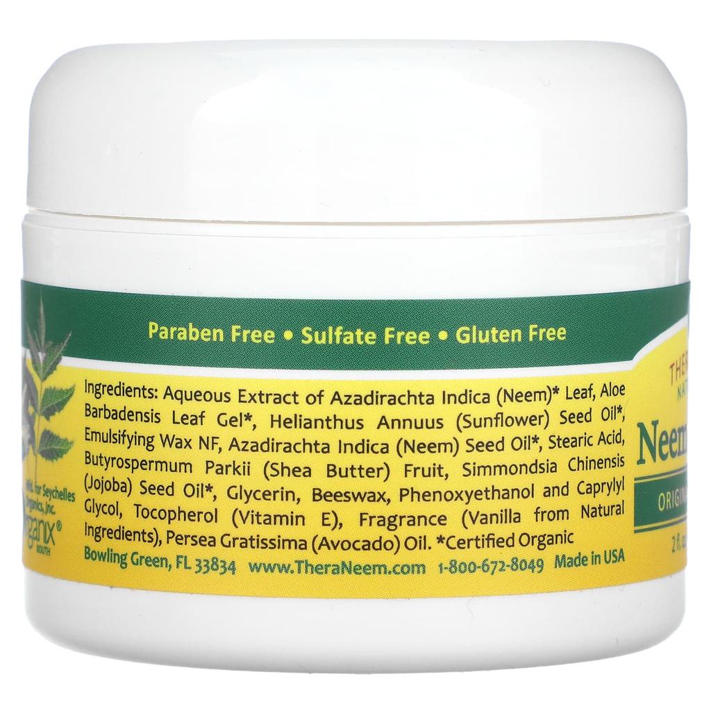 Theraneem Natural, Neem Cream, Original Vanilla, 60Ml(2Fl Oz)